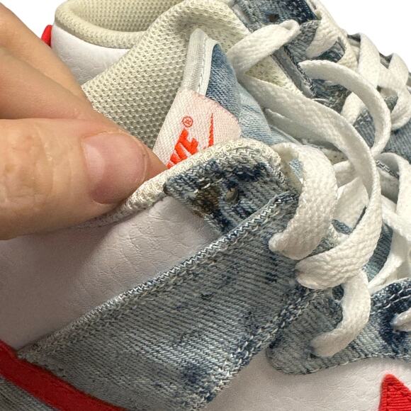 Nike Women’s Dunk High Washed Denim EUC - Picture 4 of 8